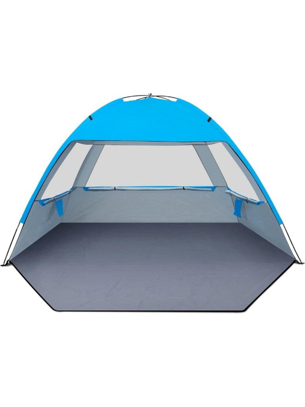 Spacious Beach Tent Sun Shelter for 3-10 People, UPF 50+ UV Protection, Easy
